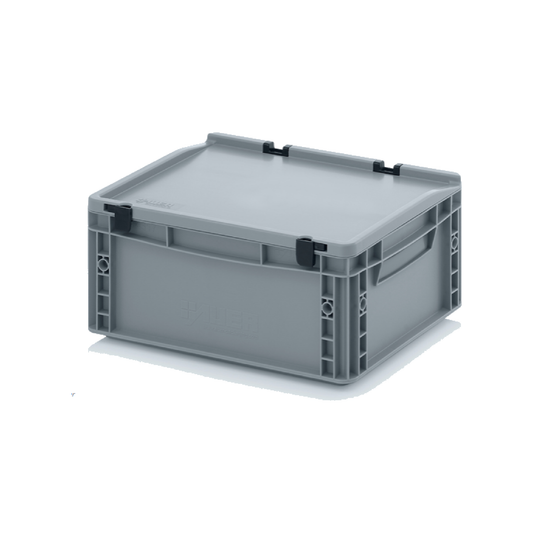 15L Euro Stacking Container With Lid Attached (400 x 300 x 185hmm)
