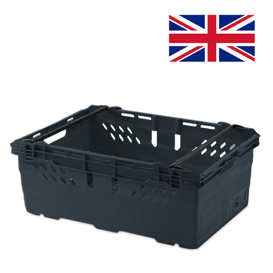 *Bundle of 5* 44ltr Heavy Duty Stacking & Nesting Crate Ventilated (600x400x253mm)