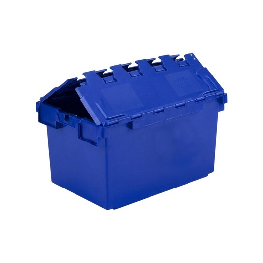 80L GatorTote (710 x 460 x 368h mm) Extra Heavy Duty Industrial Attached Lid Box
