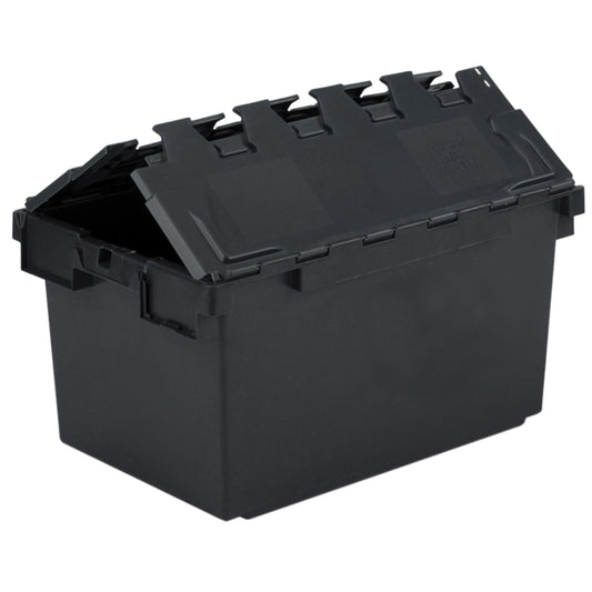 80L GatorTote (710 x 460 x 368h MM) Extra Heavy Duty Industrial Attached Lid Box