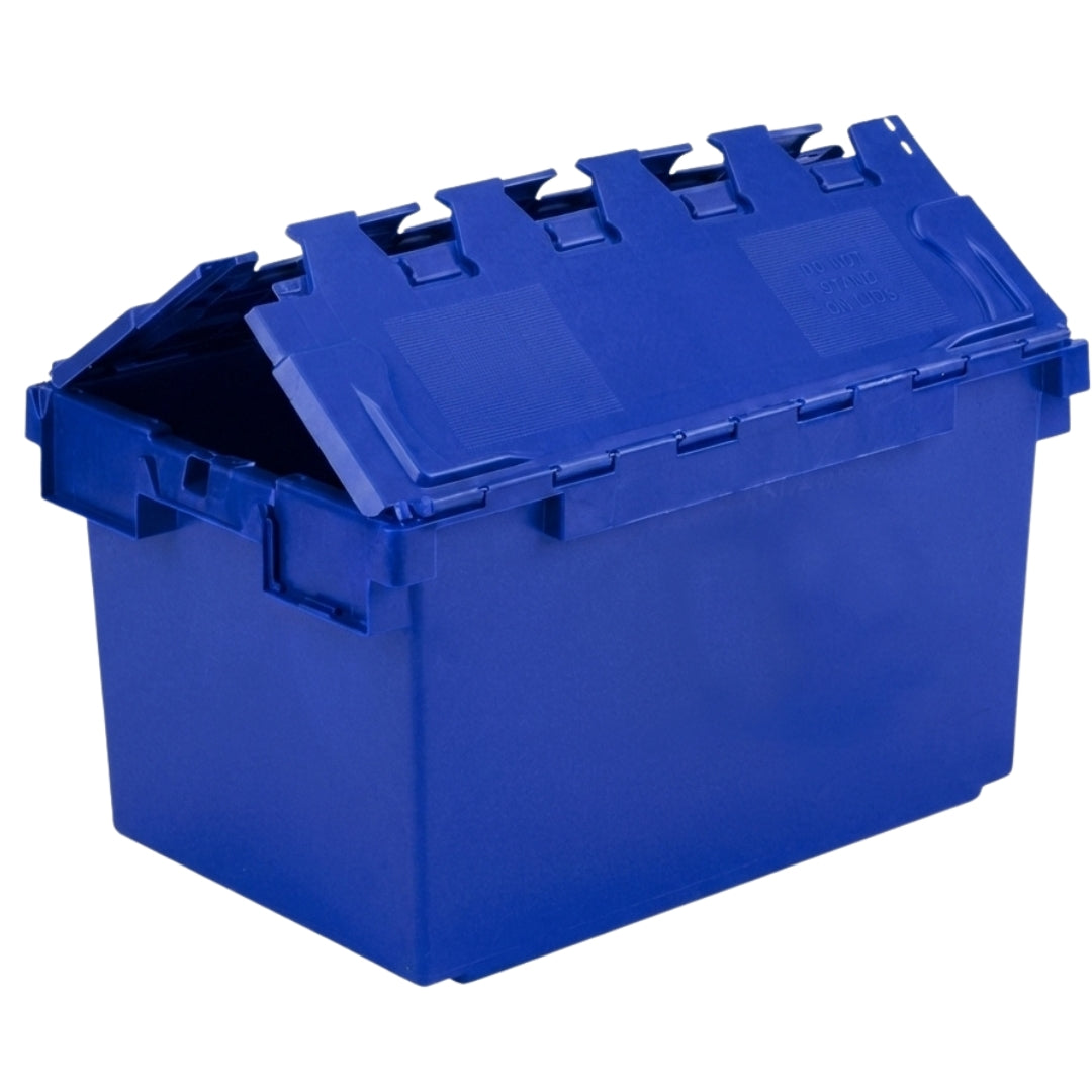 80L GatorTote (710 x 460 x 368h MM) Extra Heavy Duty Industrial Attached Lid Box