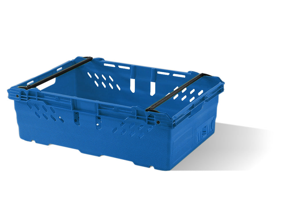 *Bundle of 10* 35L Heavy Duty Stacking & Nesting Crate Ventilated (600x400x199mm)