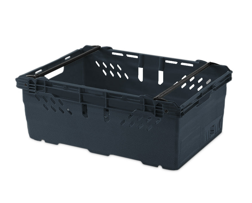 *Bundle of 5* 44ltr Heavy Duty Stacking & Nesting Crate Ventilated (600x400x253mm)