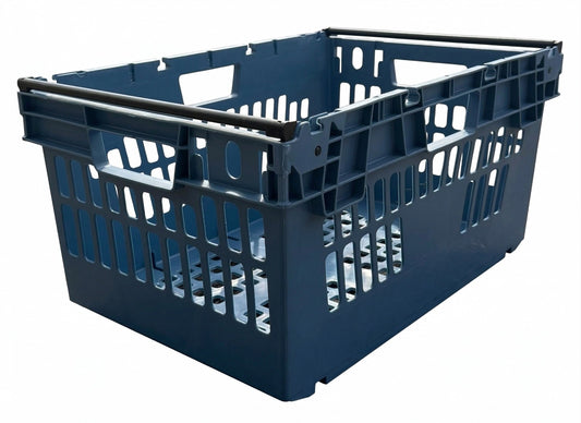 *Pallet of 80* 54L Stacking & Nesting Crate Ventilated Sides & Solid Base (600x400x300mm)
