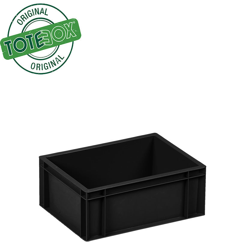 *Bundle of 10* 15ltr Black Euro Stacking Container Original Totebox (400l x 300w x 175h mm)