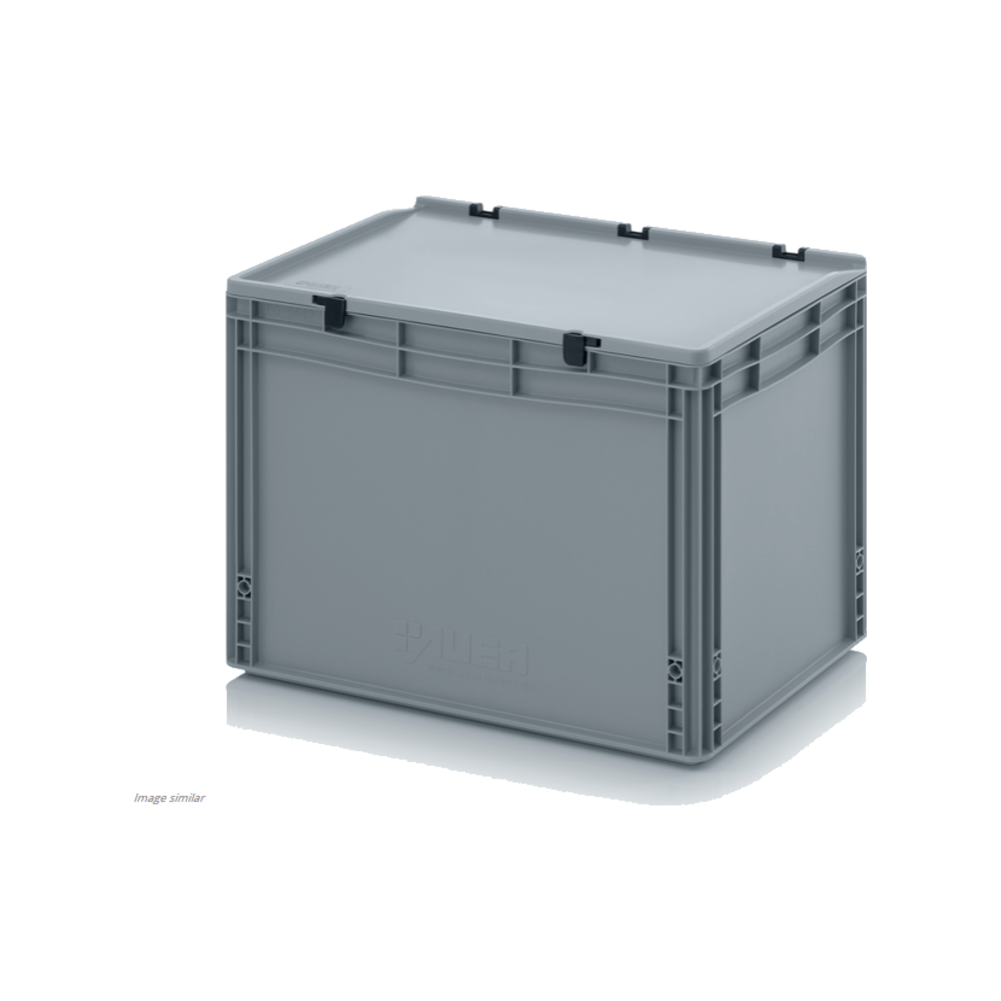 75L Euro Stacking Container With Lid Attached (600 x 400 x 435h mm)