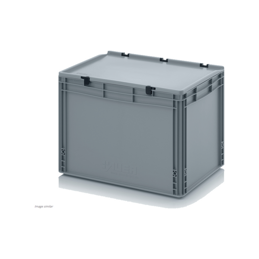 75L Euro Stacking Container With Lid Attached (600 x 400 x 435h mm)