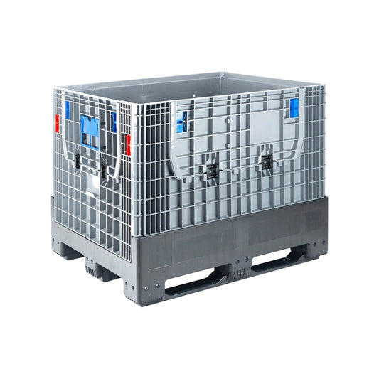 800L Large Folding Bulk Container (1200l x 1000w x 975h mm) Grey