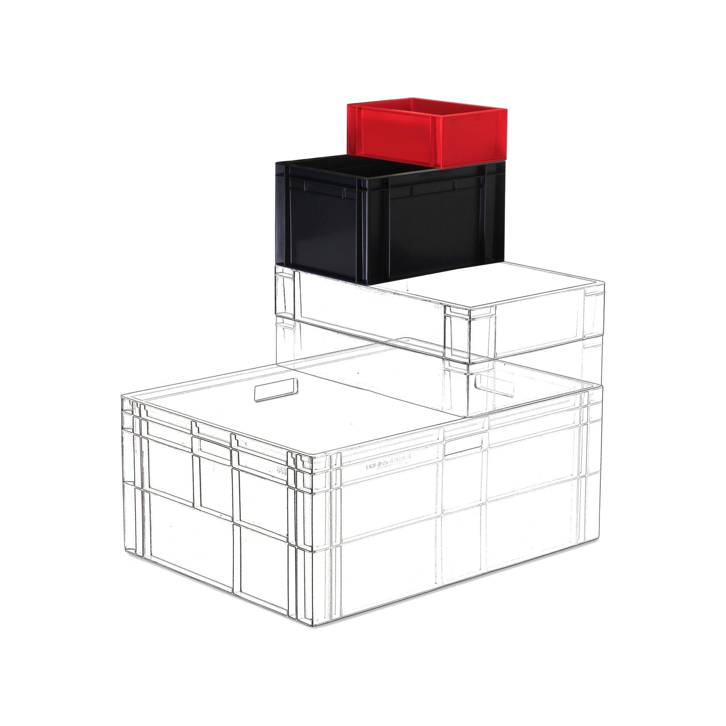 Original Totebox 6 LTR Solid Euro Stacking Container - 400x300x70mm