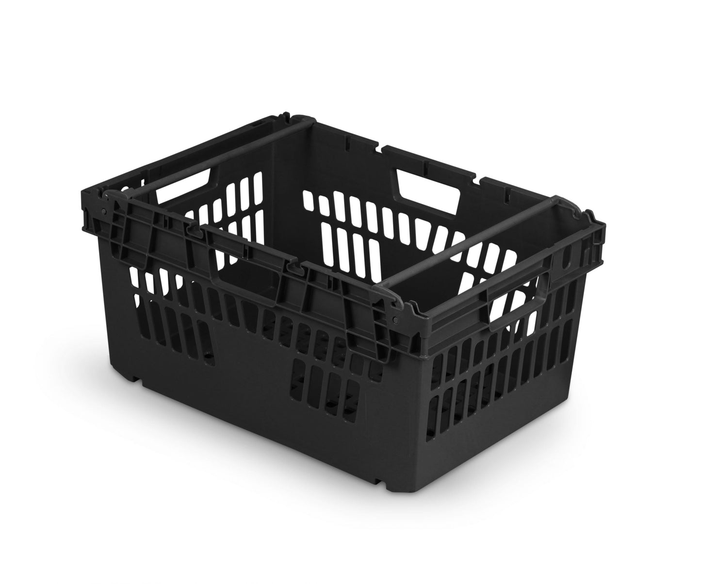 *Pallet of 80* 54L Stacking & Nesting Crate Ventilated Sides & Solid Base (600x400x300mm)