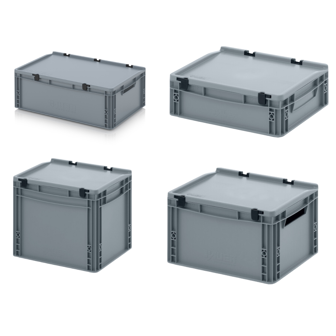 Euro Stacking Containers With Lids Attached - Integral Lid Euro – TOTEBOX