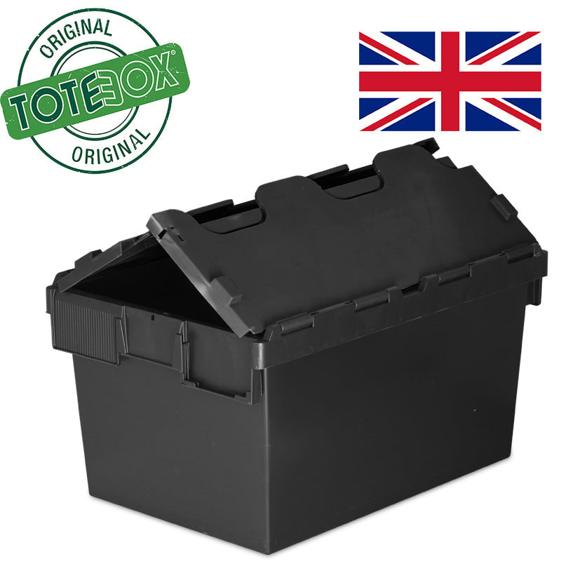 *Bundle of 4* 64L Attached Lid Container Original Totebox (600x400x365mm)