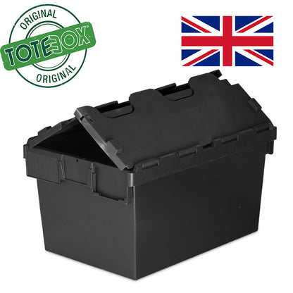 *Bundle of 4* 64L Attached Lid Container Original Totebox (600x400x365mm)