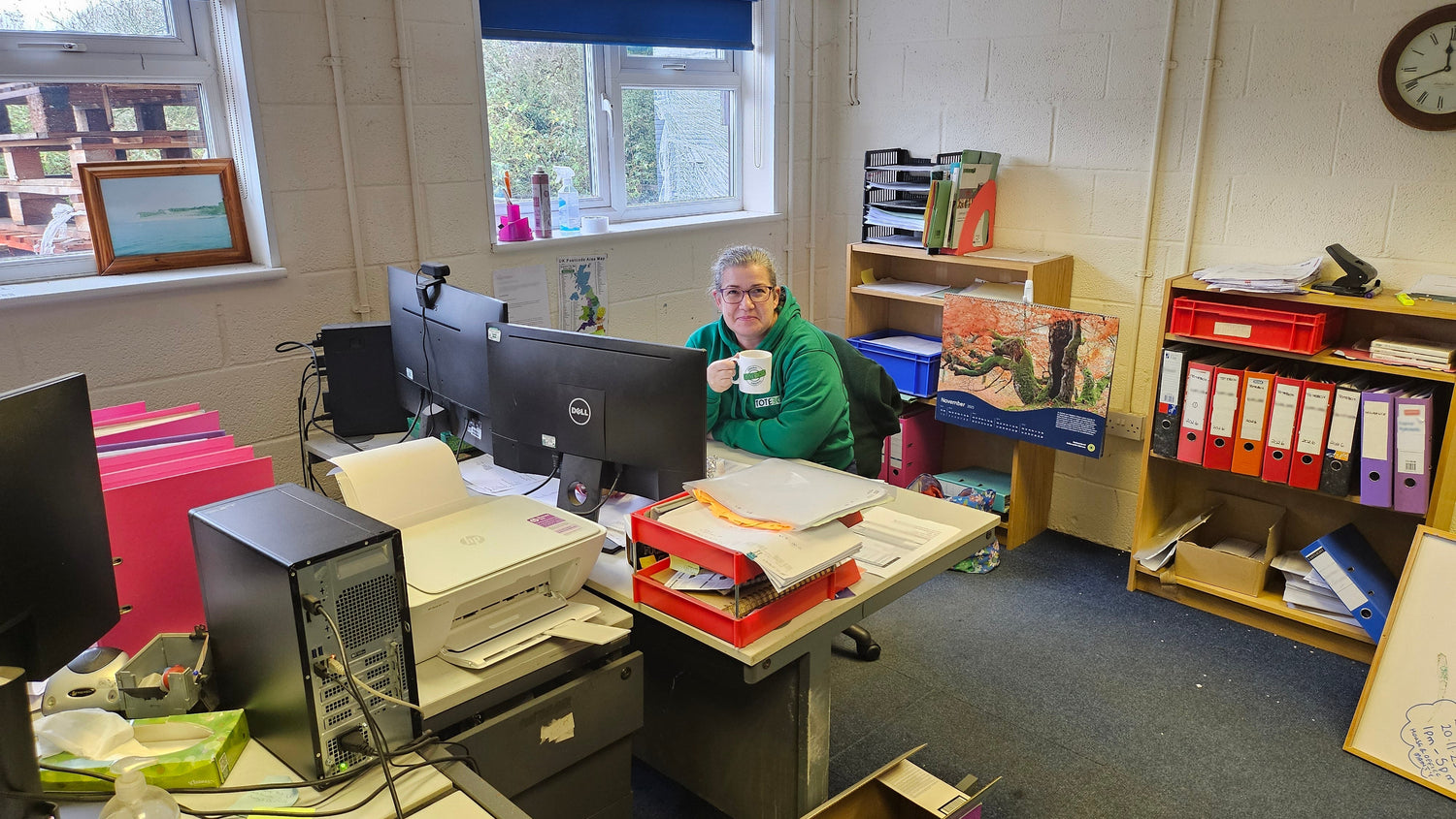 Rachael drinking tea