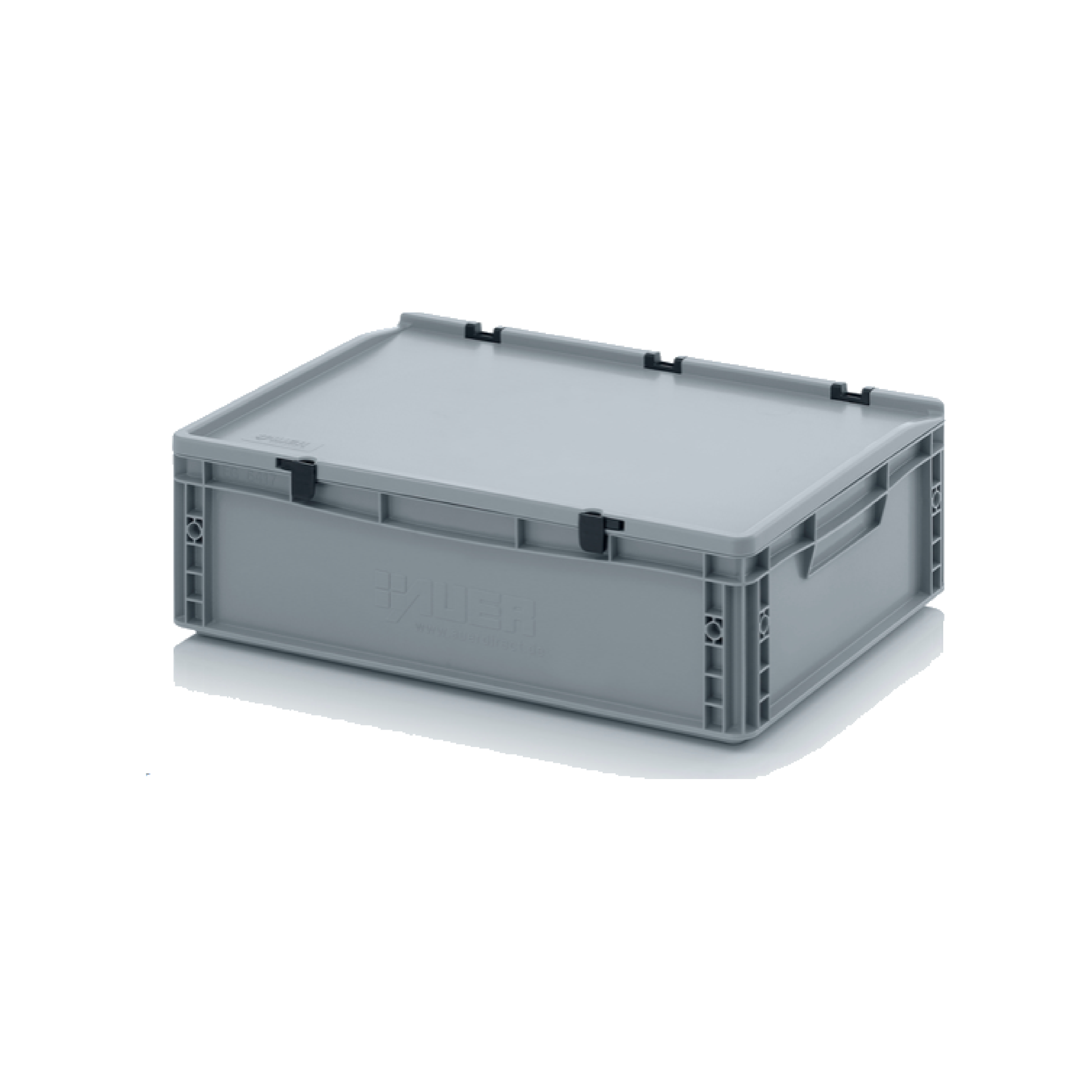 *Bundle of 4* 33L Euro Stacking Container With Lid Attached (600 x 400 x 185h mm)