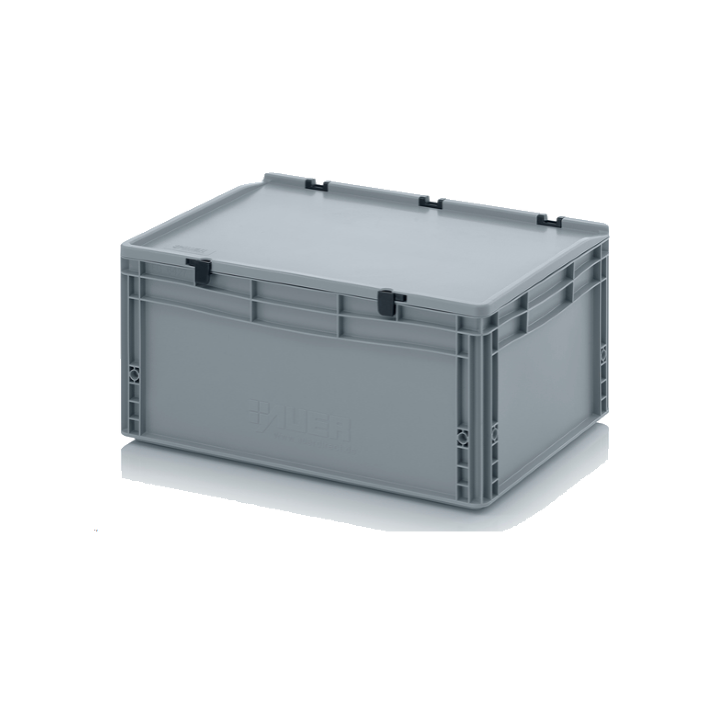 56L Euro Stacking Container With Lid Attached (600 x 400 x 285h mm)