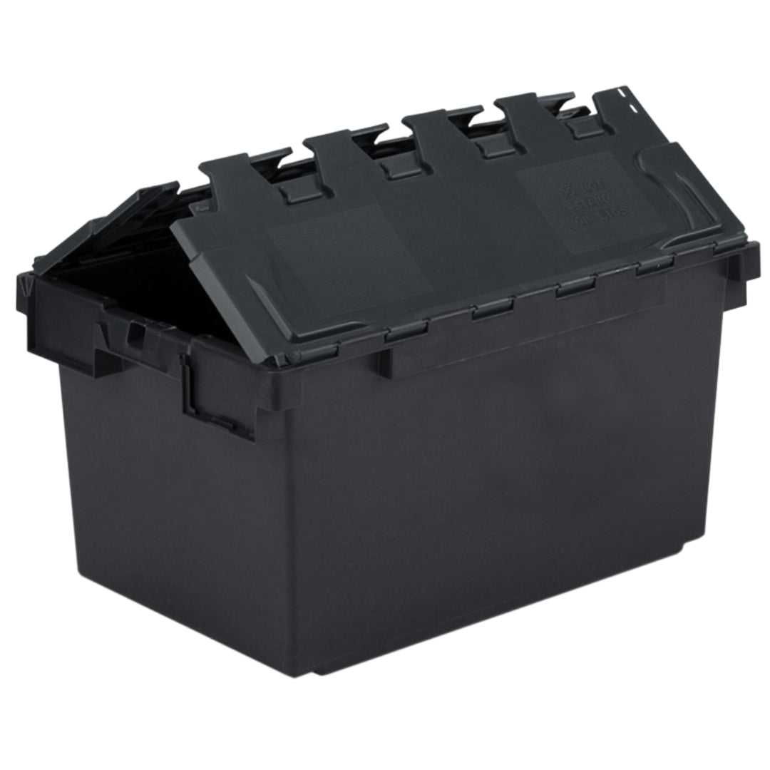 80L GatorTote (710 x 460 x 368h MM) Extra Heavy Duty Industrial Attached Lid Box