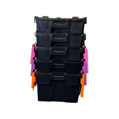 *Bundle of 5* 56L Attached Lid Container Original Totebox - (600x400x310mm)