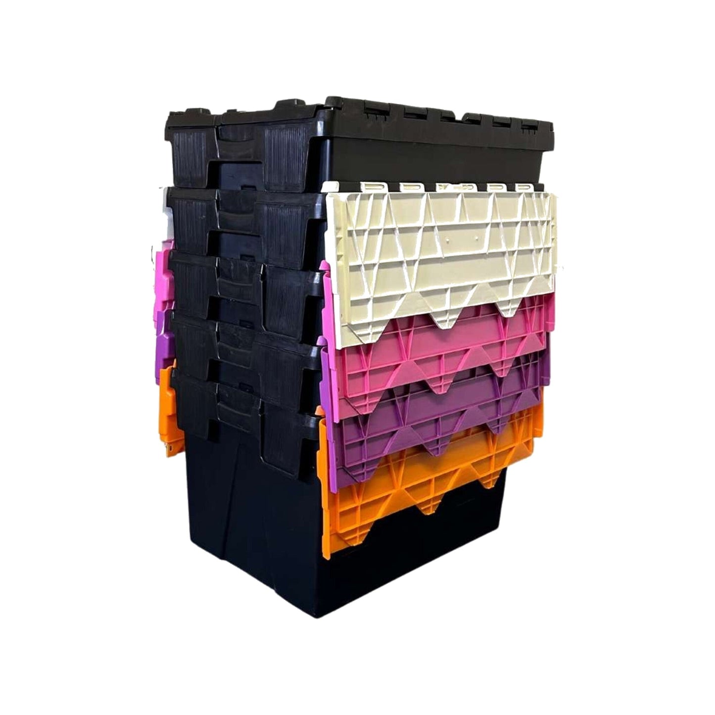 *Bundle of 5* 63L Attached Lid Container Original Totebox - 600x400x365mm