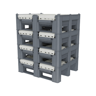 Dolav DFLC folding pallet box solid