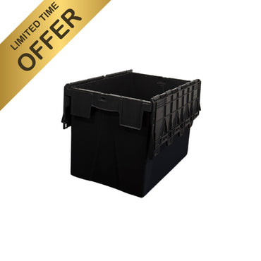 *Pallet Of 60* 70L GatorTote (600x400x400mm) Extra Heavy Duty Industrial Attached Lid Box