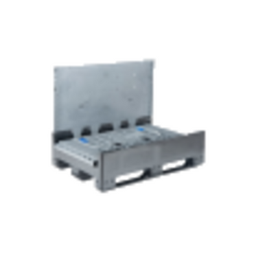 800L Large Folding Bulk Container (1200l x 1000w x 975h mm) Grey