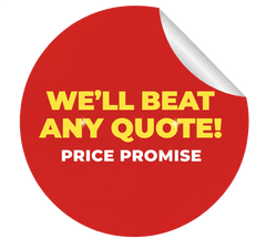 We'll beat any quote sticker